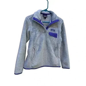 Patagonia Gray and Purple Women's Sweater
